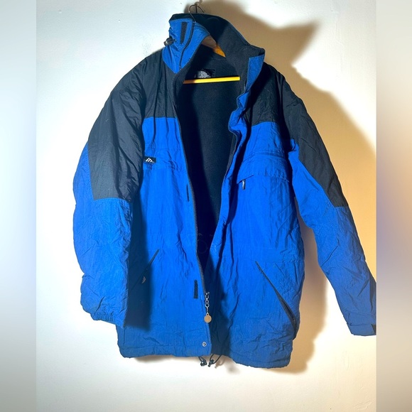 Men's Blue and Black Jacket - Picture 1 of 5